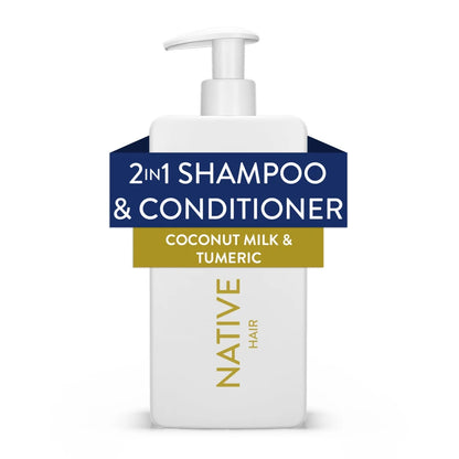 Curls Care 2-In-1 Conditioning Shampoo with Coconut Milk & Turmeric, 16.5 Oz