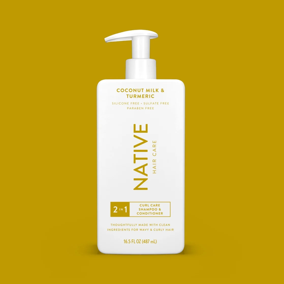 Curls Care 2-In-1 Conditioning Shampoo with Coconut Milk & Turmeric, 16.5 Oz